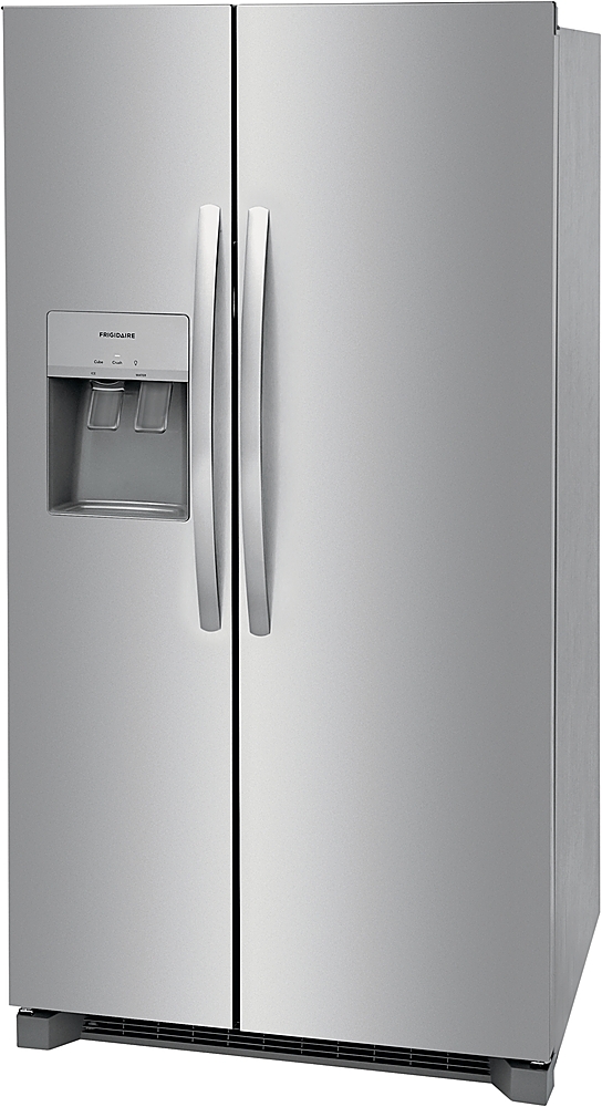 Left View: Frigidaire - 25.6 Cu. Ft. Side-by-Side Refrigerator - Stainless steel