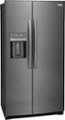 Angle Zoom. Frigidaire - Gallery 25.6 Cu. Ft. Side-by-Side Refrigerator - Black stainless steel.