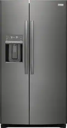 Frigidaire - Gallery 25.6 Cu. Ft. Side-by-Side Refrigerator - Black Stainless Steel