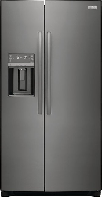 Front Zoom. Frigidaire - Gallery 25.6 Cu. Ft. Side-by-Side Refrigerator - Black stainless steel.