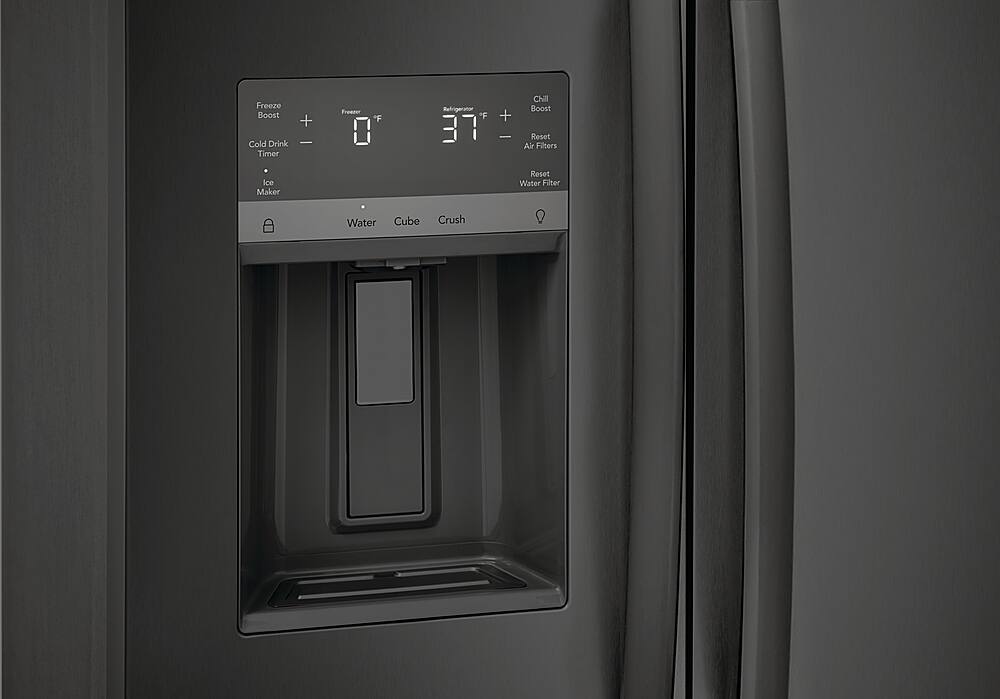 Alt View 15. Frigidaire - Gallery 25.6 Cu. Ft. Side-by-Side Refrigerator - Smudge-Proof® Black Stainless Steel.