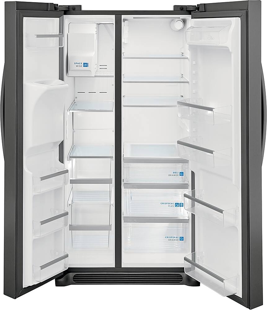 Alt View 2. Frigidaire - Gallery 25.6 Cu. Ft. Side-by-Side Refrigerator - Smudge-Proof® Black Stainless Steel.