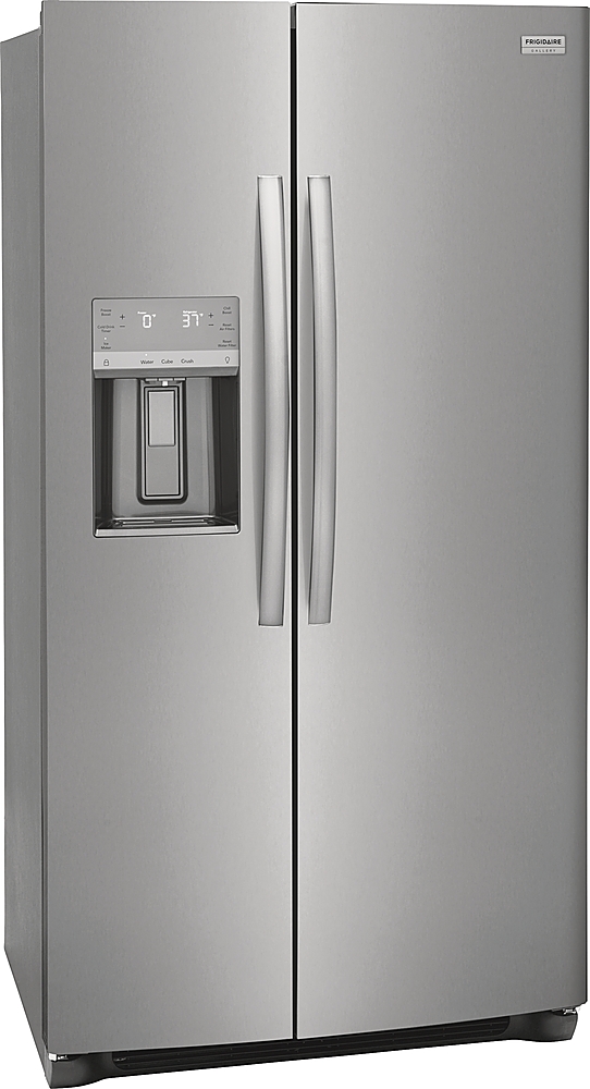 Angle View: Frigidaire - Gallery 25.6 Cu. Ft. Side-by-Side Refrigerator - Stainless steel
