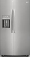Frigidaire - Gallery 36 in. Wide 25.6 Cu. Ft. Side-by-Side Refrigerator - Smudge Proof Stainless Steel - Front_Zoom