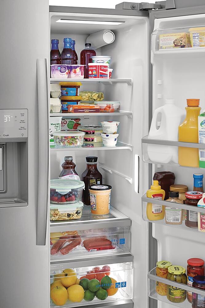 Alt View 2. Frigidaire - Gallery 25.6 Cu. Ft. Side-by-Side Refrigerator - Smudge-Proof® Stainless Steel.
