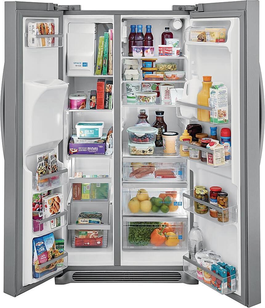 Alt View 3. Frigidaire - Gallery 25.6 Cu. Ft. Side-by-Side Refrigerator - Smudge-Proof® Stainless Steel.