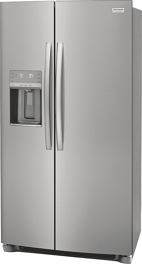 Left View: Frigidaire - Gallery 25.6 Cu. Ft. Side-by-Side Refrigerator - Stainless steel