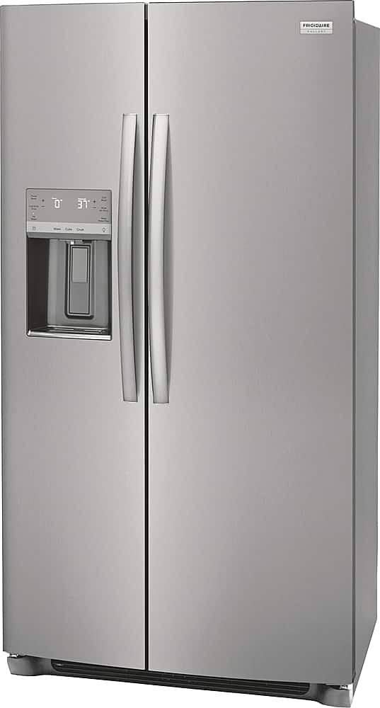 Left. Frigidaire - Gallery 25.6 Cu. Ft. Side-by-Side Refrigerator - Smudge-Proof® Stainless Steel.