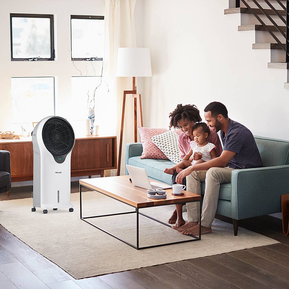 Alt View 14. NewAir - 470 CFM Evaporative Air Cooler and Cooling Fan with CycloneCirculation - White.