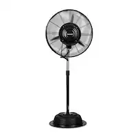 NewAir - 7500 CFM Pedestal Misting Fan with Adjustable Mist Settings - Black - Front_Zoom