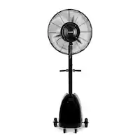 NewAir - 7500 CFM Pedestal Misting Fan with Adjustable Mist Settings - Black - Front_Zoom