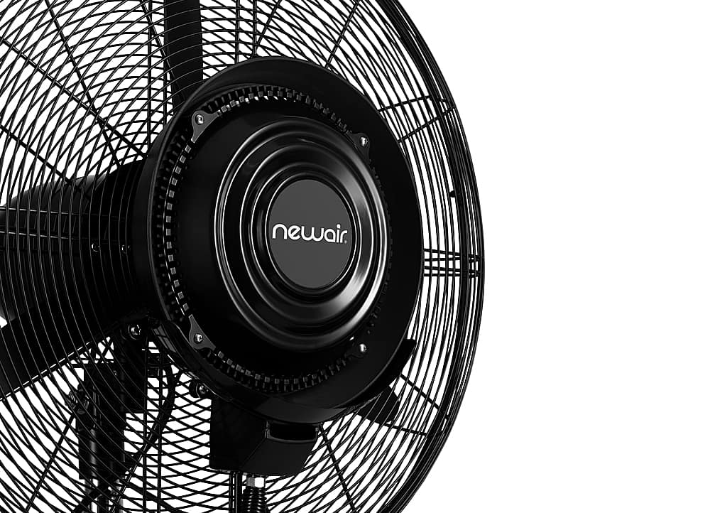 Alt View 19. NewAir - 7500 CFM Pedestal Misting Fan with Adjustable Mist Settings - Black.