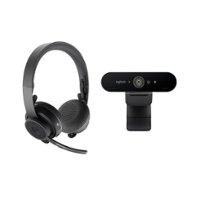 Logitech - Zone Wireless Teams and Brio Pro Personal Video Collaboration Teams Kit - Black - Front_Zoom