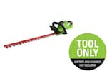 Front. Greenworks - 24-Volt 22-Inch Cordless Hedge Trimmer (Battery Not Included) - Black/Green.