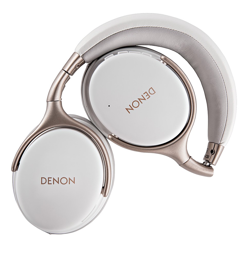 Denon Electronics - Wireless Noise-Cancelling Headphones, Up to 20 hours of Bluetooth and Noise Cancelling - White