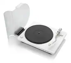 Alt View 11. Denon - Semi-Automatic Analog Turntable - White.