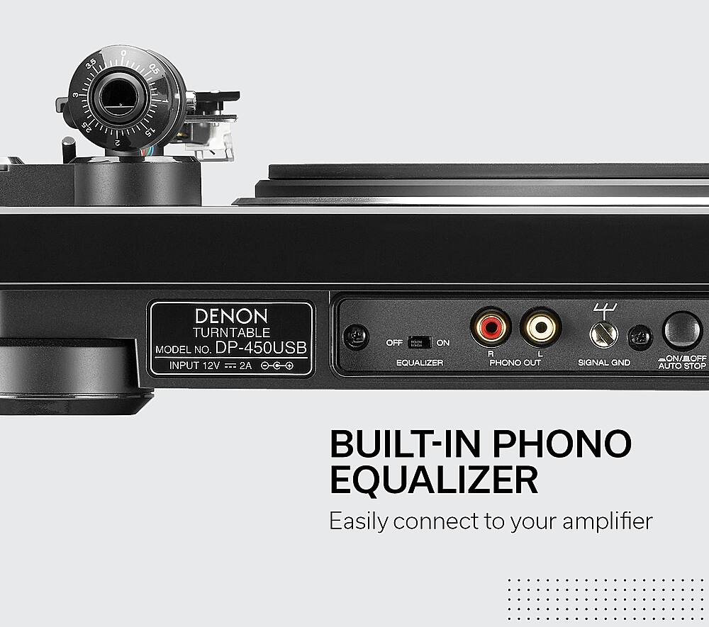 Alt View 16. Denon - Semi-Automatic Analog Turntable - White.