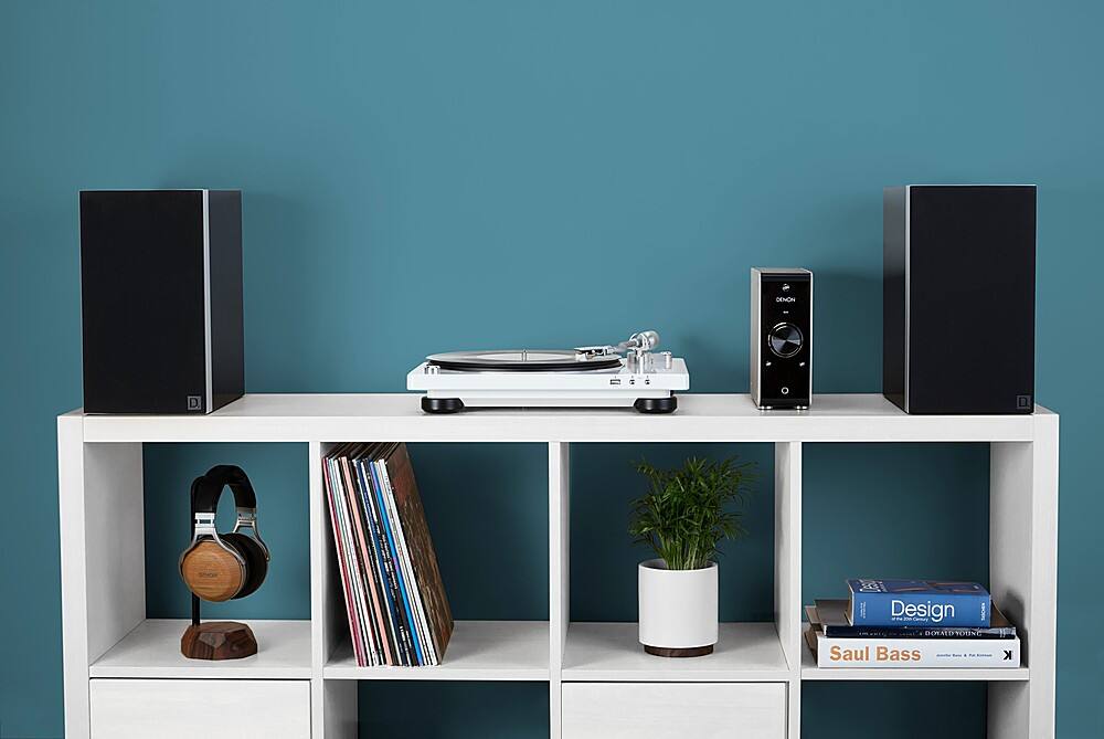 Alt View 19. Denon - Semi-Automatic Analog Turntable - White.