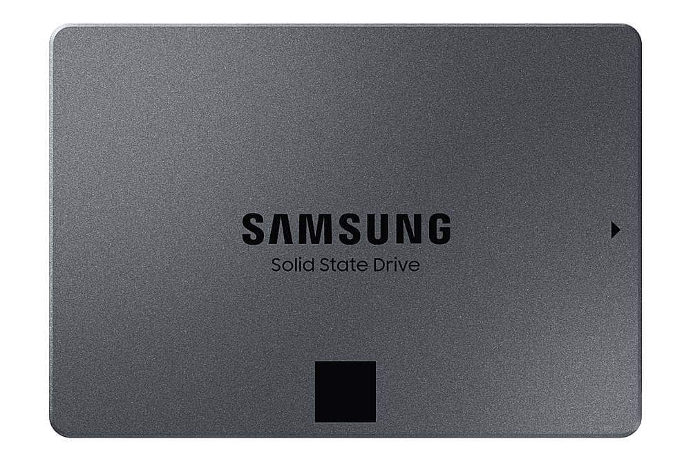 Front. Samsung - 870 QVO 8TB Internal SSD SATA - Black.