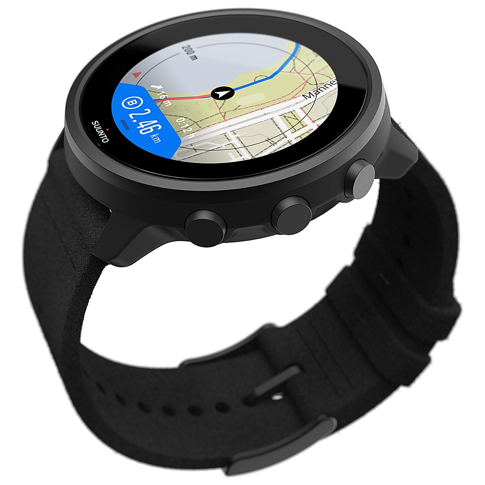 Left View: SUUNTO - 7 Titanium Sport Smartwatch GPS and Heart Rate Monitor - Matte Black
