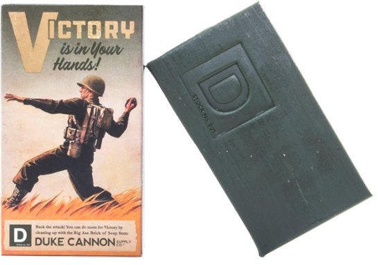 Angle Zoom. Duke Cannon Big Ass Brick of Soap - Smells Like Victory - Green.