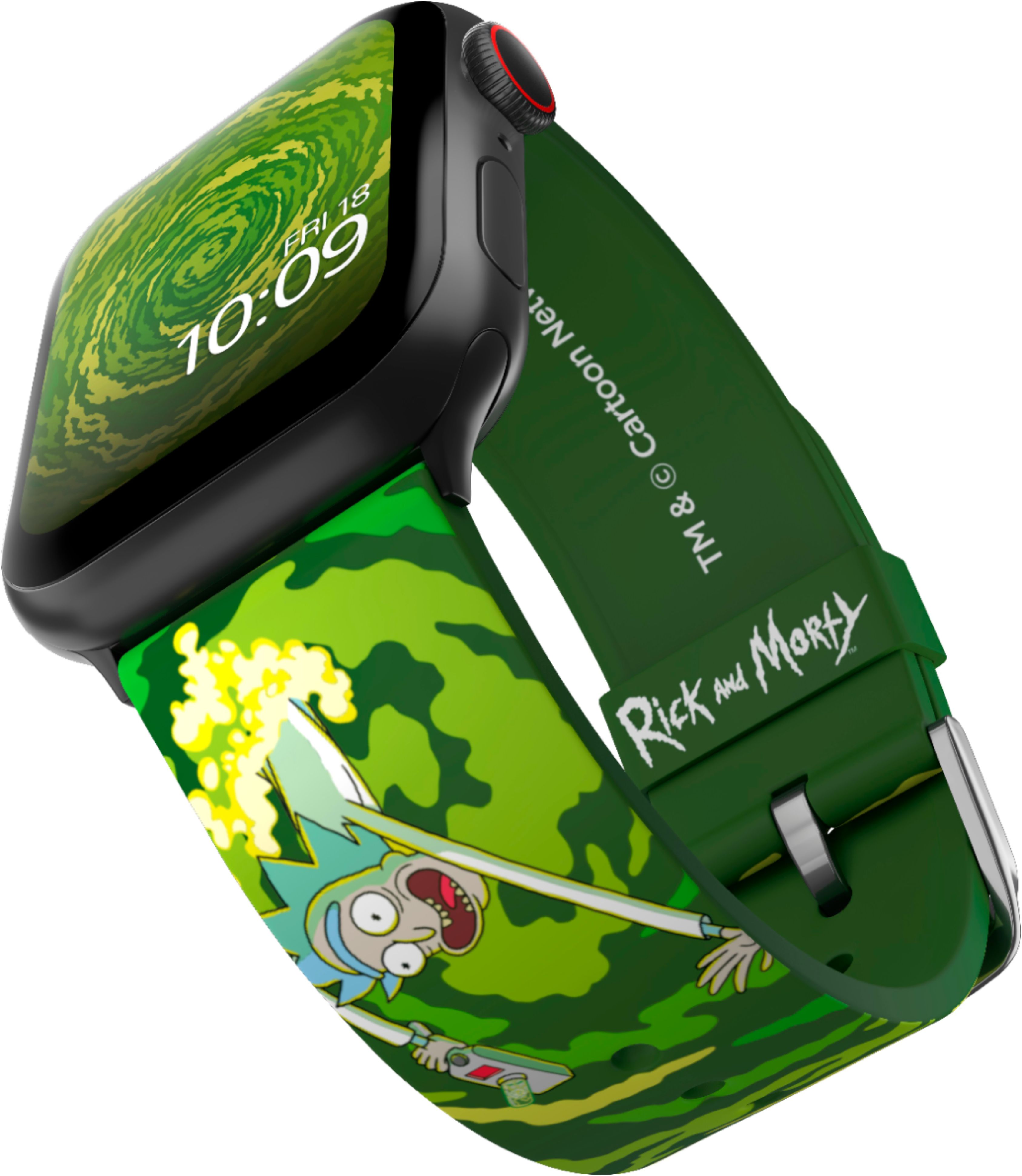Angle View: MobyFox - Rick and Morty – Open Portal Smartwatch Band – Compatible with Apple Watch – Fits 38mm, 40mm, 42mm and 44mm