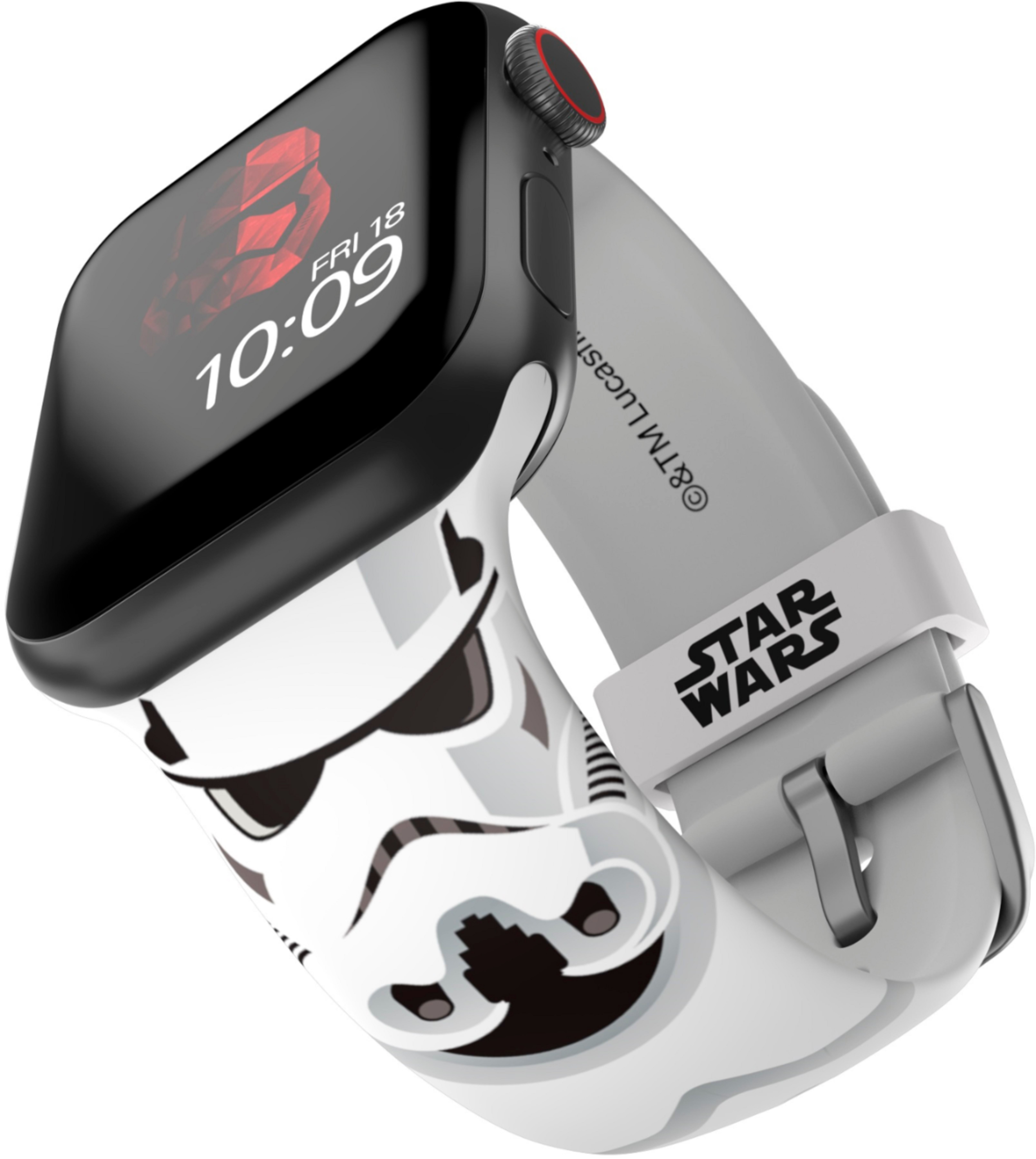 Angle View: MobyFox - Star Wars - Stormtrooper Smartwatch Band – Compatible with Apple Watch  – Fits 38mm, 40mm, 42mm and 44mm