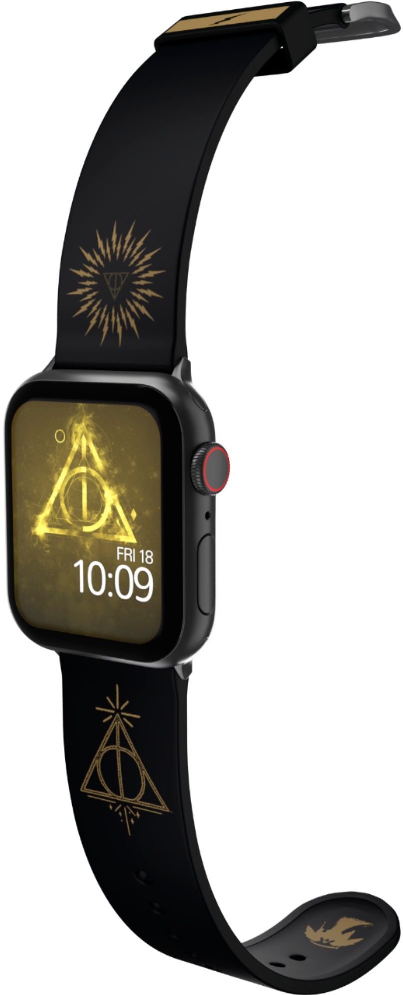 Left View: MobyFox - Harry Potter – Deathly Hallows Smartwatch Band – Compatible with Apple Watch – Fits 38mm, 40mm, 42mm and 44mm