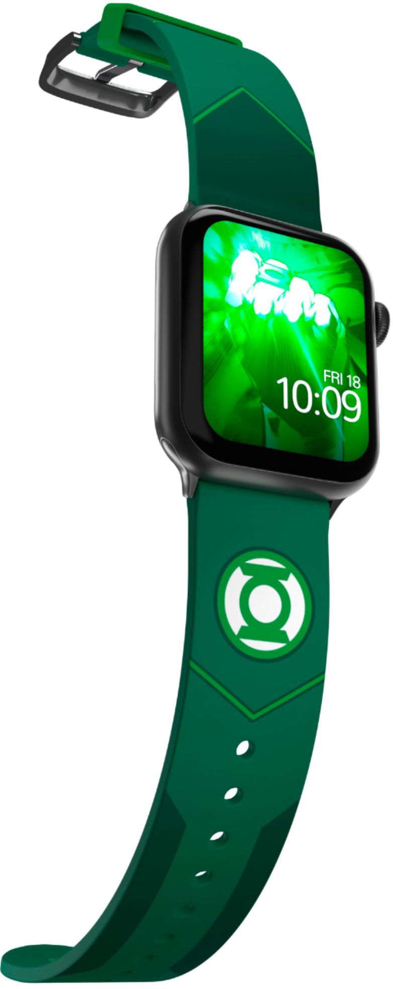 Left View: MobyFox - DC Comics – Green Lantern Tactical Tech Edition - Compatible with Apple Watch – Fits 38mm, 40mm, 42mm and 44mm