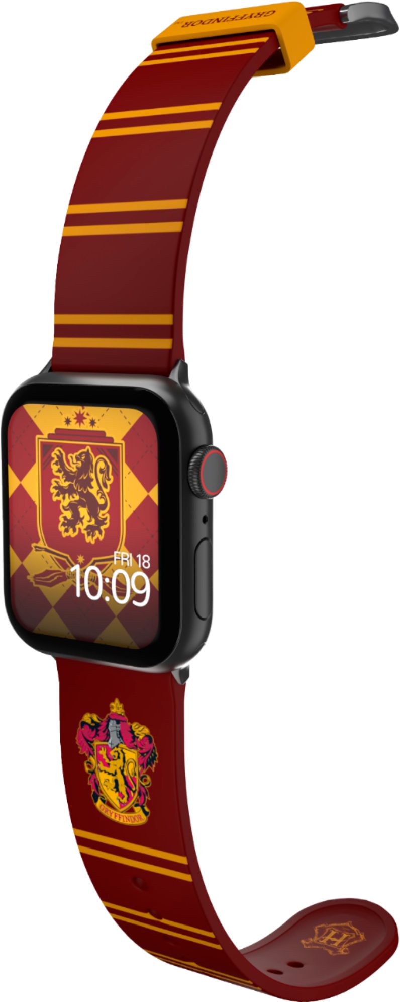 Left View: MobyFox - Harry Potter - Gryffindor Smartwatch Band - Compatible with Apple Watch - Fits 38mm, 40mm, 42mm and 44mm