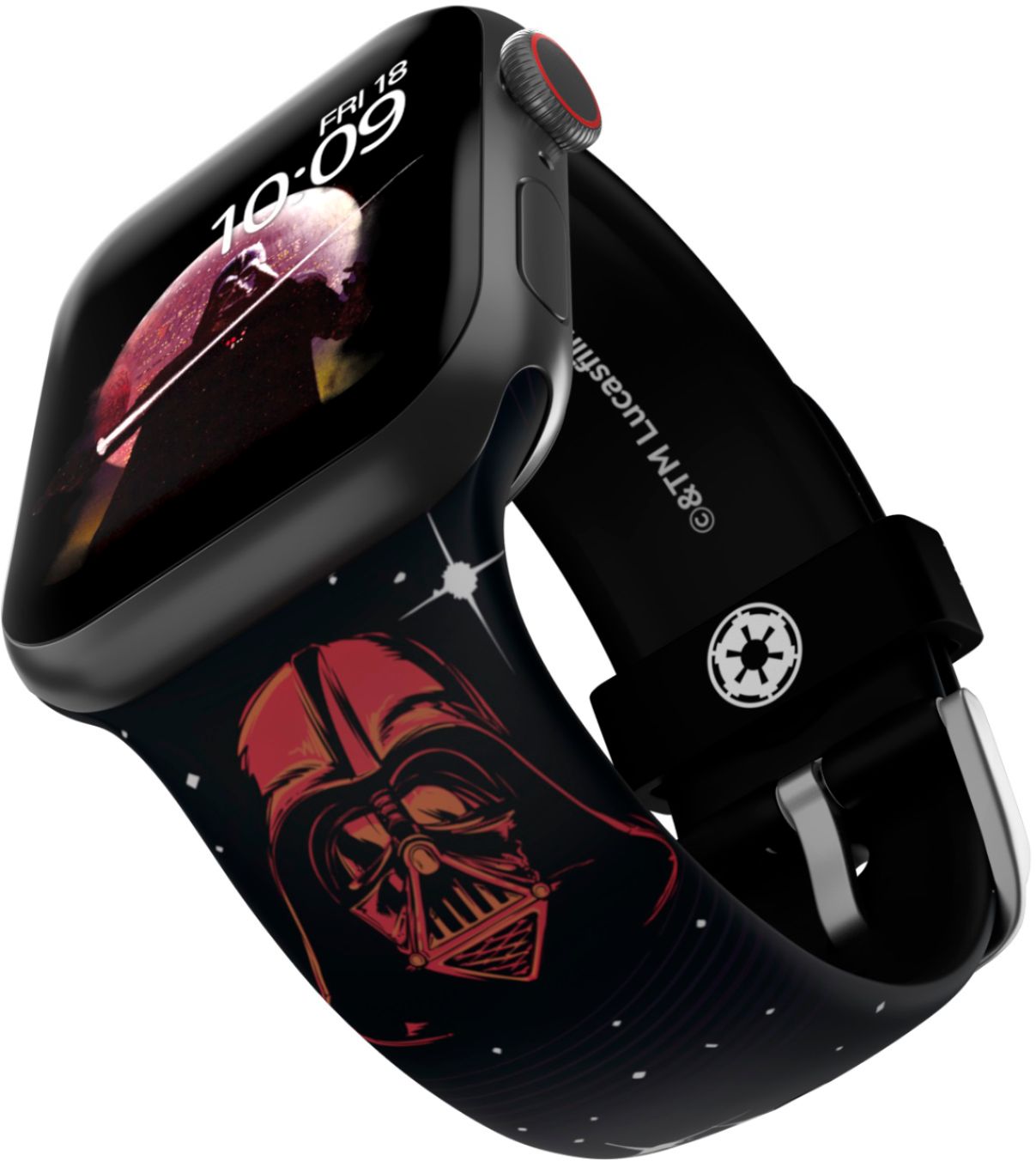 Angle View: MobyFox - Star Wars - Darth Vader Smartwatch Band – Compatible with Apple Watch – Fits 38mm, 40mm, 42mm and 44mm