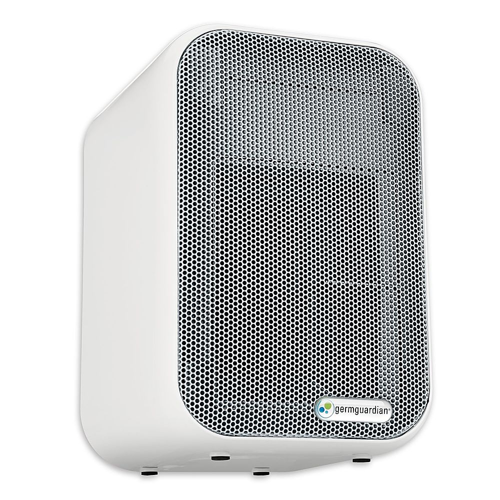 Angle View: GermGuardian - AC4175W 4-in-1 66 sq. Ft. Air Purifier with HEPA Filter, UV Sanitizer, Odor Reduction, Table Top - White
