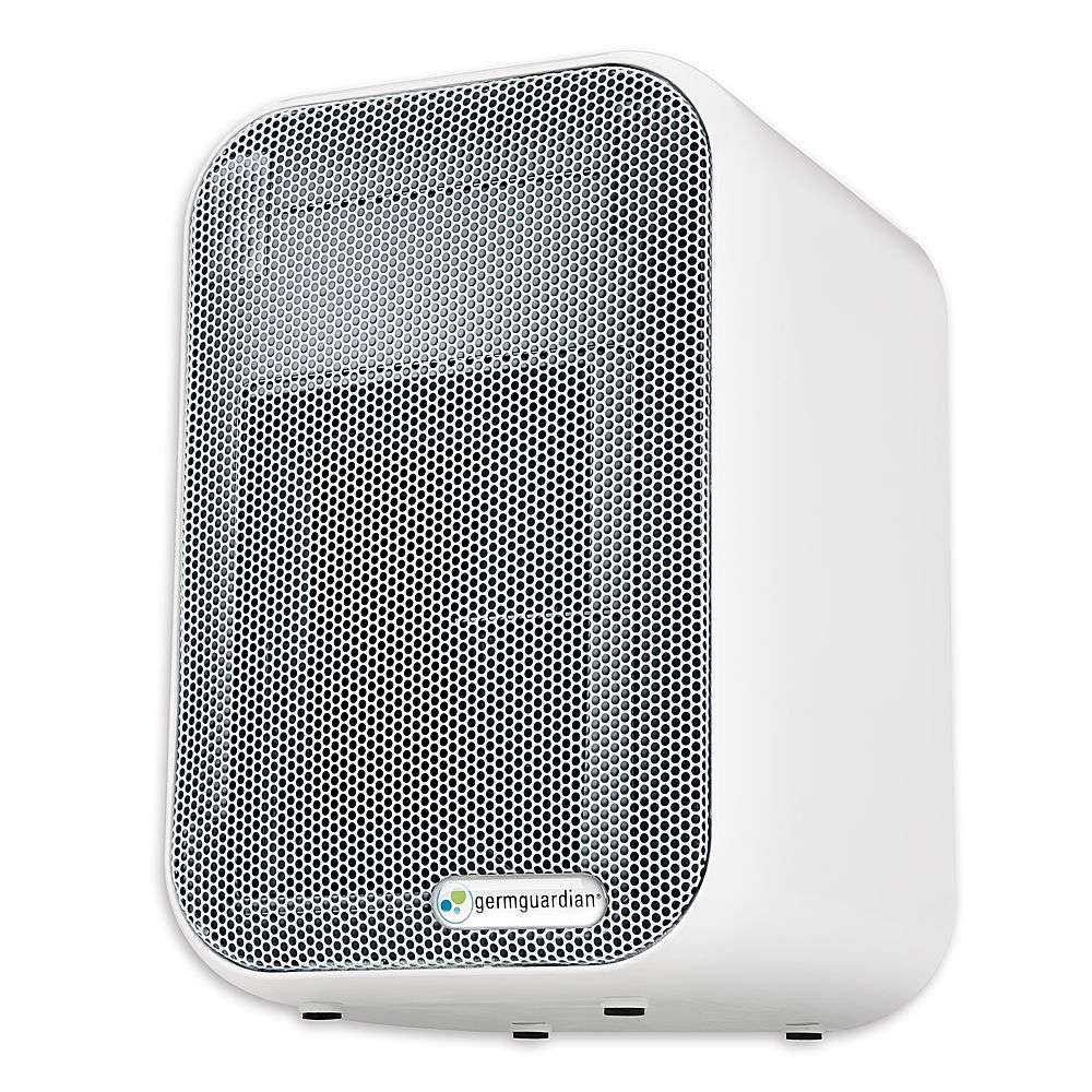 Left View: GermGuardian - AC4175W 4-in-1 66 sq. Ft. Air Purifier with HEPA Filter, UV Sanitizer, Odor Reduction, Table Top - White
