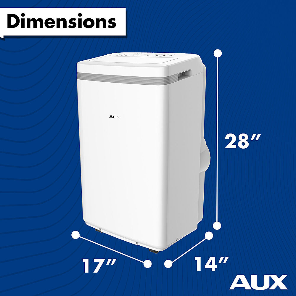 Left View: AuxAC - 275 Sq. Ft Portable Air Conditioner - White