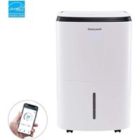 Honeywell - Smart WiFi Energy Star Dehumidifier for Basements & Rooms Up to 1000 Sq Ft. with Alexa Voice Control & Anti-Spill Design - White - Front_Zoom