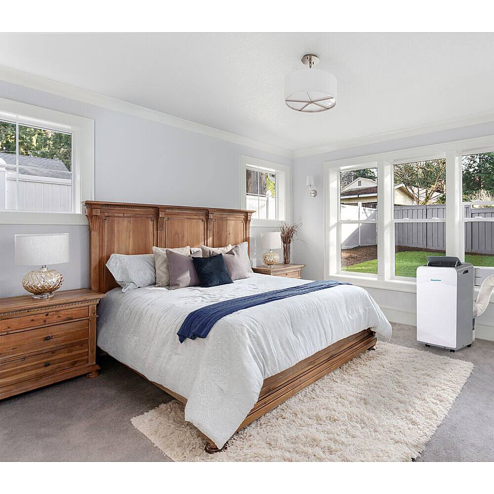 Alt View 17. Keystone - 115V Portable Air Conditioner with Follow Me Remote Control for a Room up to 350 Sq. Ft. - White.