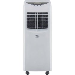 AireMax - Portable Air Conditioner with Remote Control for Rooms up to 400 Sq. Ft. - White - Front_Zoom