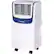 Angle. Honeywell - 9,000 BTU (ASHRAE)/6,100 BTU (SACC) Portable Air Conditioner - White/Blue.