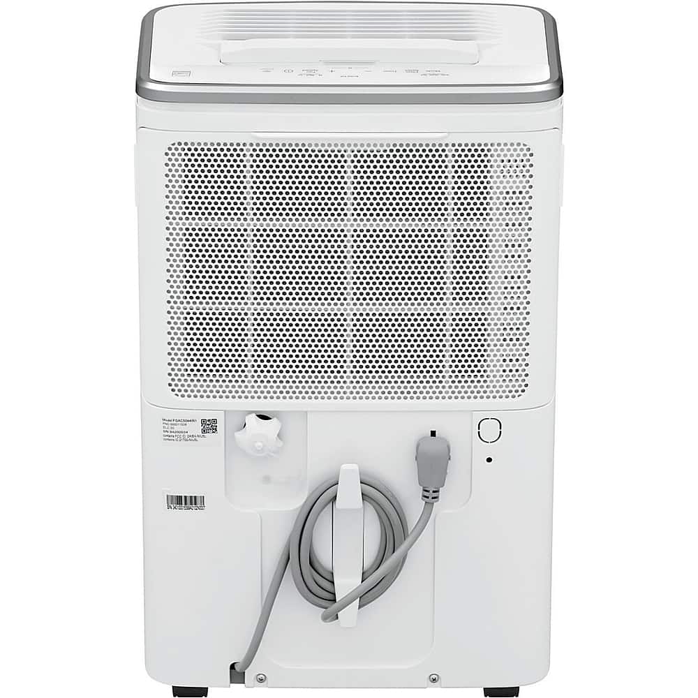 Angle. Frigidaire - 50-Pint Smart Portable Dehumidifier with Wi-Fi - White.