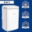 Alt View 11. AuxAC - 400 Sq. Ft 13,000 BTU Portable Air Conditioner - White.
