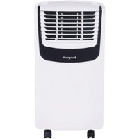 Honeywell - White/Black 9,000 BTU (ASHRAE)/6,100 BTU (SACC) Portable Air Conditioner - White/Black - Front_Zoom