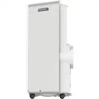 Keystone - 115V Portable Air Conditioner with Follow Me Remote Control for a Room up to 250 Sq. Ft - White - Front_Zoom