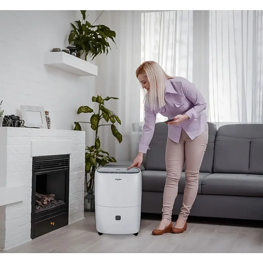 Alt View 15. Whirlpool - 50 Pint Dehumidifier - White.