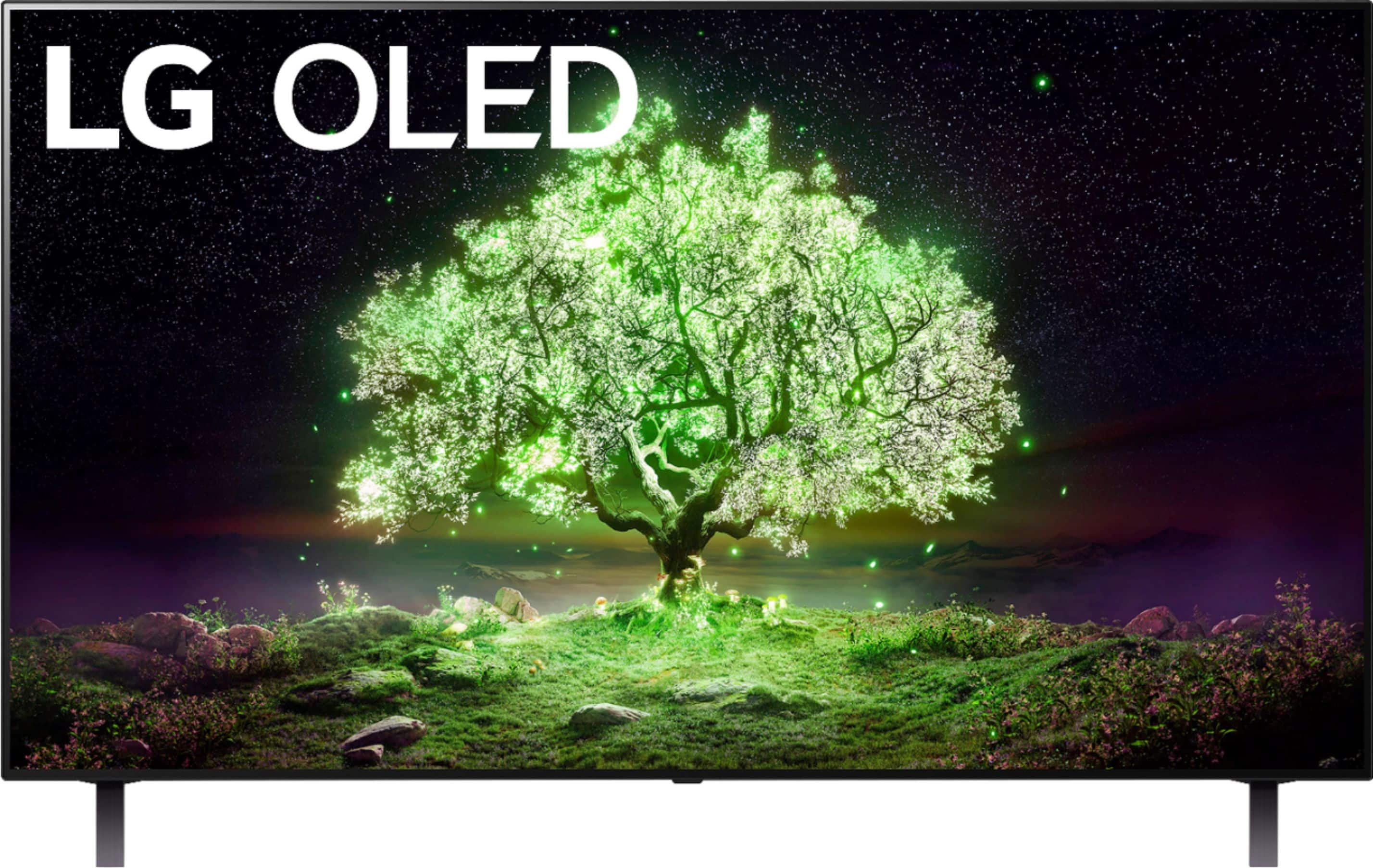 Front. LG - 48" Class A1 Series OLED 4K UHD Smart webOS TV - Black.