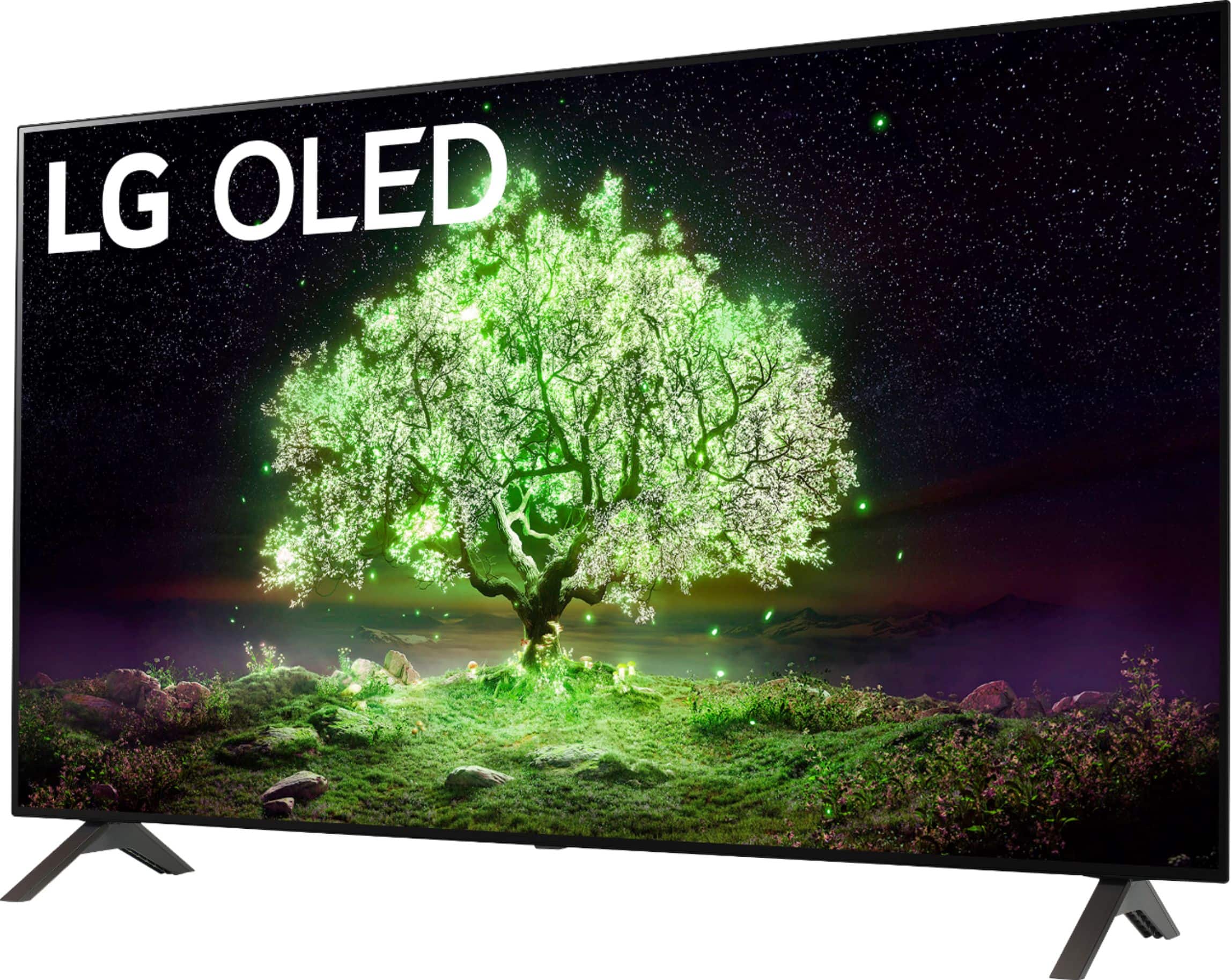 Left. LG - 48" Class A1 Series OLED 4K UHD Smart webOS TV - Black.