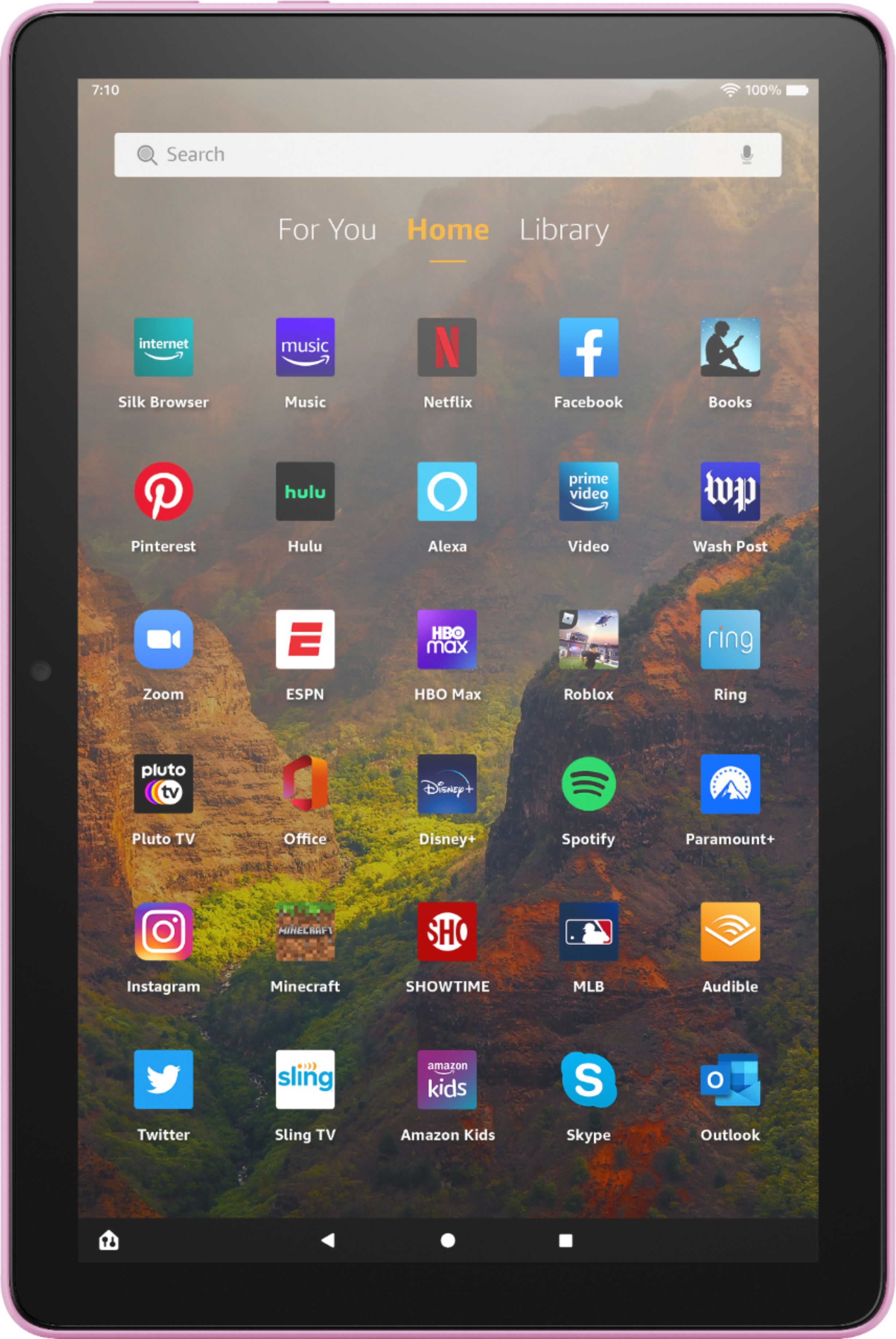 Angle View: Amazon - Fire HD 10 – 10.1” – Tablet – 64 GB - Lavender