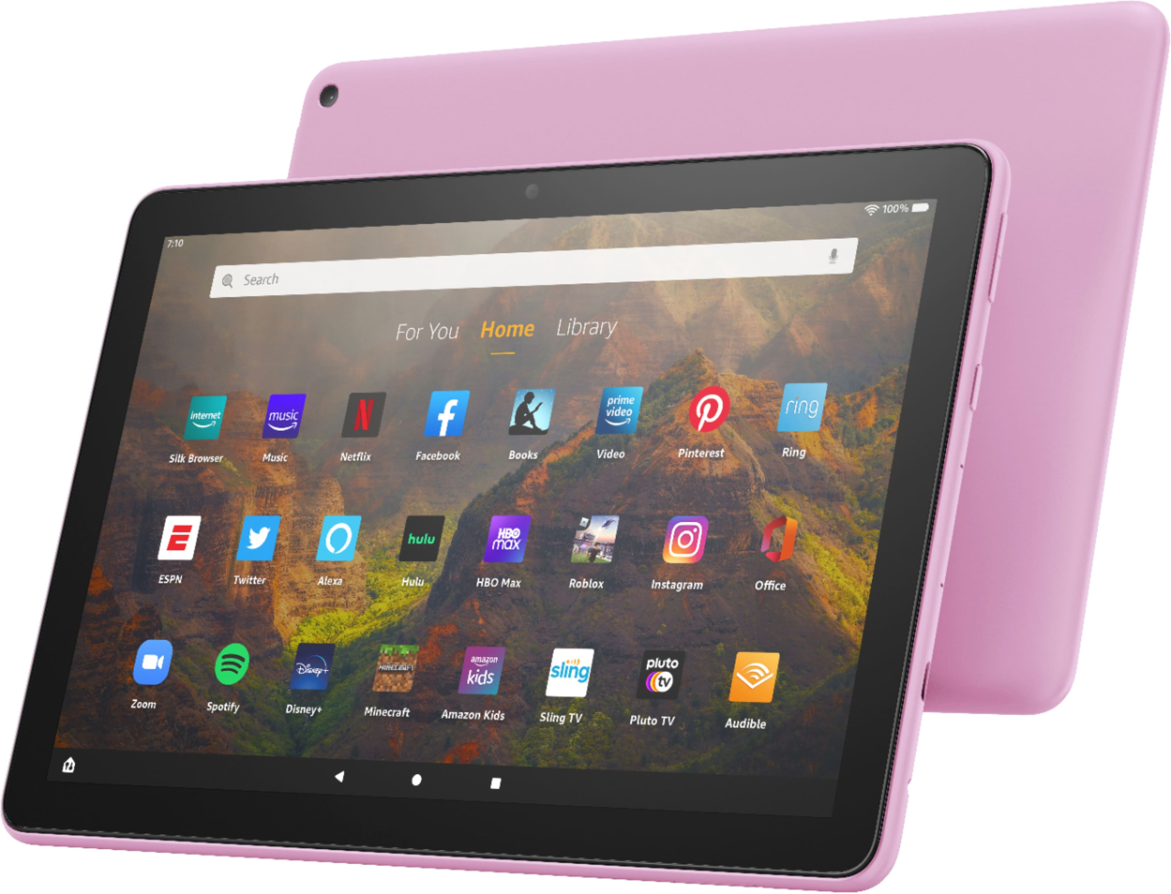 Left. Amazon - Fire HD 10 – 10.1” – Tablet – 32 GB - Lavender.