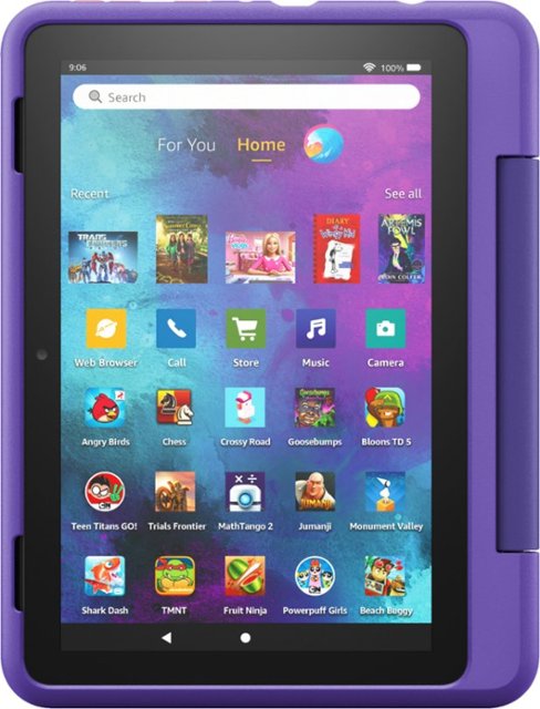 Front Zoom. Amazon - Fire 10 Kids Pro – 10.1” Tablet – ages 6+ - 32 GB - Doodle.
