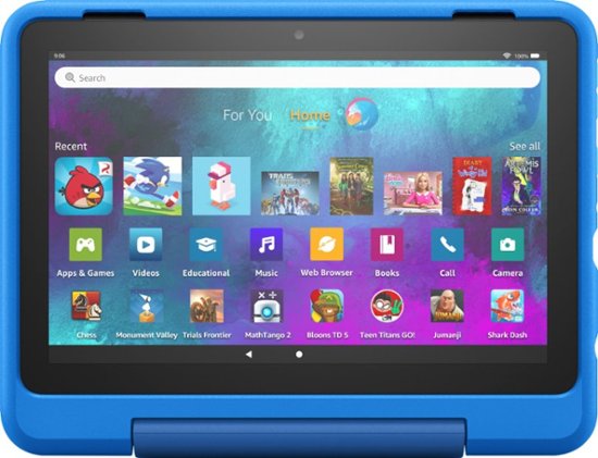 Front Zoom. Amazon - Fire 10 Kids Pro – 10.1” Tablet – ages 6+ - 32 GB - Intergalactic.