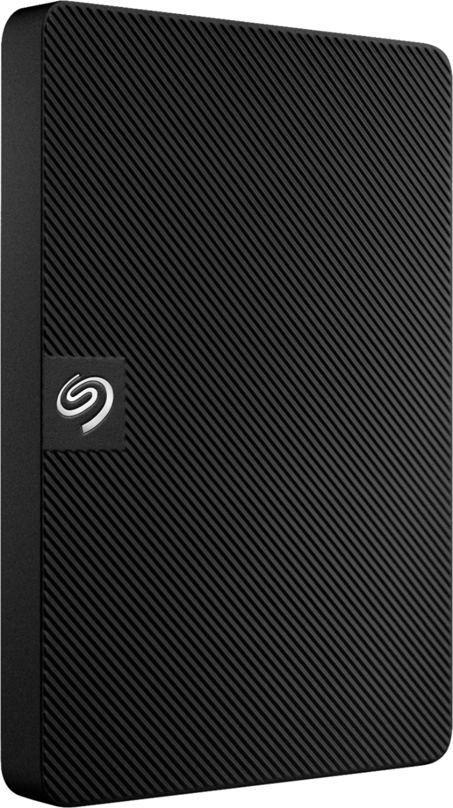 Angle View: Seagate - Expansion 2TB External USB 3.0 Portable Hard Drive with Rescue Data Recovery Services - Black